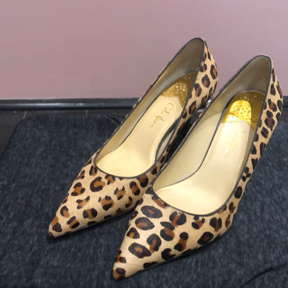 Cole Haan leopard print calf skin pumps 8.5 B